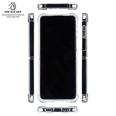 NBA San Antonio Spurs Distressed Galaxy Z Flip6 Clear Case